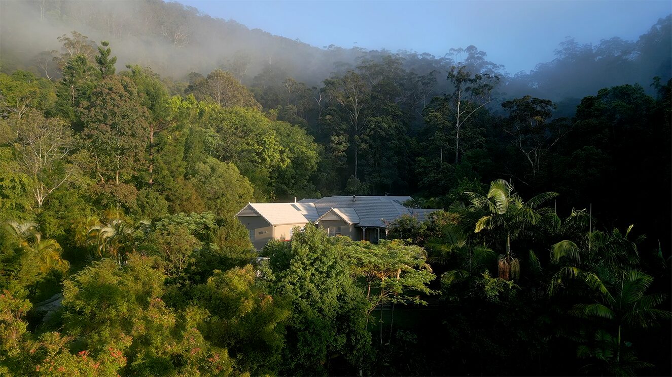 Whispering Pines residence surrounded by nature